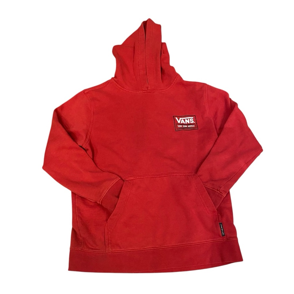 Vans Off the Wall Red SweatShirt Hoodie Kids Youth Large